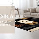 Ultra Soft Area Rug, Non Slip, Stain Resistant, Washable Area Rugs for Living Room, Bedroom, Fun Outdoor Exploration Vibe(Brown)