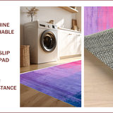 Ultra Soft Area Rug, Non Slip, Stain Resistant, Washable Area Rugs for Living Room, Bedroom, Radiant Soft Rainbow Fusion Style(Pink)