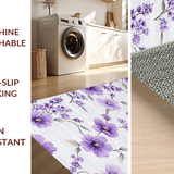 Ultra Soft Area Rug, Non Slip, Stain Resistant, Washable Area Rugs for Living Room, Bedroom, Graceful Textured Lavender Essence(Purple)