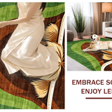 Ultra Soft Area Rug, Non Slip, Stain Resistant, Washable Area Rugs for Living Room, Bedroom, Lively Pastoral Theme Rug(Brown)