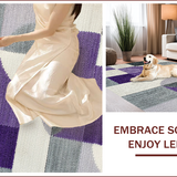 Ultra Soft Area Rug, Non Slip, Stain Resistant, Washable Area Rugs for Living Room, Bedroom, Contemporary Kids Bedroom Easy Care Accent Rug(Purple)