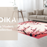 Ultra Soft Area Rug, Non Slip, Stain Resistant, Washable Area Rugs for Living Room, Bedroom, Lush Garden Inspired Accent Piece(Pink)