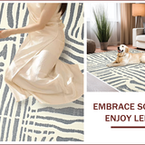 Ultra Soft Area Rug, Non Slip, Stain Resistant, Washable Area Rugs for Living Room, Bedroom, Contemporary Animal Print Kitchen Rug Neutral Tones(Beige)