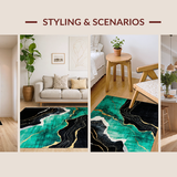 Chic Black and Green Harmony(Black)