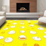 Ultra Soft Area Rug, Non Slip, Stain Resistant, Washable Area Rugs for Living Room, Bedroom, Whimsical Yellow and White Palette(Yellow)