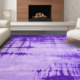 Ultra Soft Area Rug, Non Slip, Stain Resistant, Washable Area Rugs for Living Room, Bedroom, Charming Whimsical Color Burst(Purple)