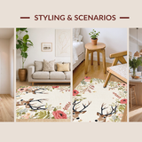 Contemporary Whimsical Deer Design(Ivory)