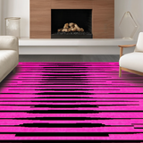 Ultra Soft Area Rug, Non Slip, Stain Resistant, Washable Area Rugs for Living Room, Bedroom, Vibrant Graphic Zebra Pattern(Pink)