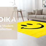 Ultra Soft Area Rug, Non Slip, Stain Resistant, Washable Area Rugs for Living Room, Bedroom, Radiant Contemporary Artistic Touch(Yellow)