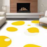 Ultra Soft Area Rug, Non Slip, Stain Resistant, Washable Area Rugs for Living Room, Bedroom, Cute Whimsical Home Element(Yellow)