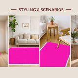 Ultra Soft Area Rug, Non Slip, Stain Resistant, Washable Area Rugs for Living Room, Bedroom, Vibrant Abstract Playful Atmosphere(Pink)