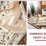 Ultra Soft Area Rug, Non Slip, Stain Resistant, Washable Area Rugs for Living Room, Bedroom, Boho Ivory Brown Living Room Shag Rug(Beige)