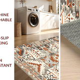 Ultra Soft Area Rug, Non Slip, Stain Resistant, Washable Area Rugs for Living Room, Bedroom, Elegant Neutral Trellis Design(Gray)