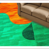 Ultra Soft Area Rug, Non Slip, Stain Resistant, Washable Area Rugs for Living Room, Bedroom, Modern Abstract Faux Wool(Green)