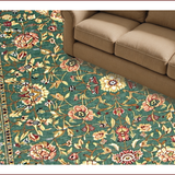 Ultra Soft Area Rug, Non Slip, Stain Resistant, Washable Area Rugs for Living Room, Bedroom, Lively Earth Tones with Intricate Patterns(Green)
