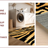 Ultra Soft Area Rug, Non Slip, Stain Resistant, Washable Area Rugs for Living Room, Bedroom, Cute Tiger Print Faux Hide Nursery Rug(Black)