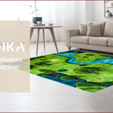 Charming Earthy World Map Design(Green)