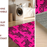 Ultra Soft Area Rug, Non Slip, Stain Resistant, Washable Area Rugs for Living Room, Bedroom, Striking Graphic Animal Theme(Pink)