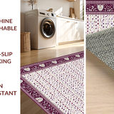 Ultra Soft Area Rug, Non Slip, Stain Resistant, Washable Area Rugs for Living Room, Bedroom, Luxe Monochrome Abstract Style(Purple)