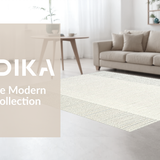Ultra Soft Area Rug, Non Slip, Stain Resistant, Washable Area Rugs for Living Room, Bedroom, Cozy Textured Round Design(White)
