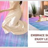 Ultra Soft Area Rug, Non Slip, Stain Resistant, Washable Area Rugs for Living Room, Bedroom, Whimsical Colorful Ombre Pattern(Pink)