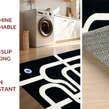 Artistic Off White Patterned Background(Black)