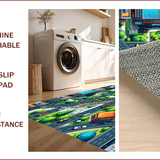 Ultra Soft Area Rug, Non Slip, Stain Resistant, Washable Area Rugs for Living Room, Bedroom, Educational Road Traffic Playmat(Gray)