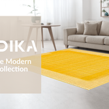 Ultra Soft Area Rug, Non Slip, Stain Resistant, Washable Area Rugs for Living Room, Bedroom, Warm Fluffy Retro Fusion(Yellow)