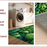 Ultra Soft Area Rug, Non Slip, Stain Resistant, Washable Area Rugs for Living Room, Bedroom, Green Leaf Plush Rug for Tropical Bedroom Decor(Green)