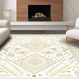 Ultra Soft Area Rug, Non Slip, Stain Resistant, Washable Area Rugs for Living Room, Bedroom, Rustic Abstract Earthy Tones Pattern(Beige)