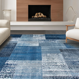 Lively Colorful Medley of Shapes(Blue)