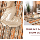 Ultra Soft Area Rug, Non Slip, Stain Resistant, Washable Area Rugs for Living Room, Bedroom, Artistic Warm Color Fusion(Orange)
