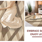 Ultra Soft Area Rug, Non Slip, Stain Resistant, Washable Area Rugs for Living Room, Bedroom, Stylish Jute Diamond Motif(Beige)
