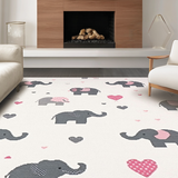 Ultra Soft Area Rug, Non Slip, Stain Resistant, Washable Area Rugs for Living Room, Bedroom, Stylish Abstract Animal Design(White)