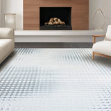 Ultra Soft Area Rug, Non Slip, Stain Resistant, Washable Area Rugs for Living Room, Bedroom, Rustic Fluffy Geometric Touch(Gray)
