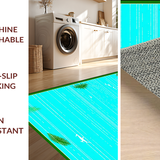 Ultra Soft Area Rug, Non Slip, Stain Resistant, Washable Area Rugs for Living Room, Bedroom, Coastal Turquoise Surfboard Aesthetic(Blue)
