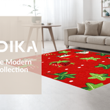Ultra Soft Area Rug, Non Slip, Stain Resistant, Washable Area Rugs for Living Room, Bedroom, Delightful Cartoonish Animal Print(Red)