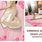 Ultra Soft Area Rug, Non Slip, Stain Resistant, Washable Area Rugs for Living Room, Bedroom, Cute Cozy Warmth Design(Pink)