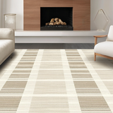 Ultra Soft Area Rug, Non Slip, Stain Resistant, Washable Area Rugs for Living Room, Bedroom, Rustic Cozy Furry Bubble Design(Beige)