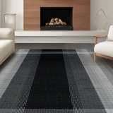 Contemporary Charcoal Geometric Design(Gray)