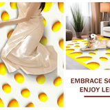 Ultra Soft Area Rug, Non Slip, Stain Resistant, Washable Area Rugs for Living Room, Bedroom, Vibrant Cheerful Egg Motif(Yellow)