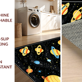 Ultra Soft Area Rug, Non Slip, Stain Resistant, Washable Area Rugs for Living Room, Bedroom, Astronomical Bold Patterned Decor(Yellow)