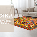 Ultra Soft Area Rug, Non Slip, Stain Resistant, Washable Area Rugs for Living Room, Bedroom, Dynamic Colorful Swirl Design(Yellow)