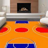 Ultra Soft Area Rug, Non Slip, Stain Resistant, Washable Area Rugs for Living Room, Bedroom, Bold Flame Motif with Energy(Orange)