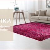 Ultra Soft Area Rug, Non Slip, Stain Resistant, Washable Area Rugs for Living Room, Bedroom, Vibrant Bold Leopard Aesthetic(Pink)