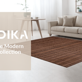 Ultra Soft Area Rug, Non Slip, Stain Resistant, Washable Area Rugs for Living Room, Bedroom, Rustic Earthy Waffle Aesthetic(Brown)