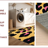 Ultra Soft Area Rug, Non Slip, Stain Resistant, Washable Area Rugs for Living Room, Bedroom, Golden and Black Leopard Entryway Soft Rug(Beige)