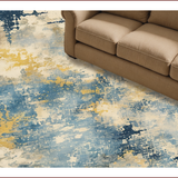 Modern Abstract Blue Yellow(Beige)