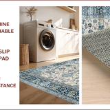 Ultra Soft Area Rug, Non Slip, Stain Resistant, Washable Area Rugs for Living Room, Bedroom, Rustic Natural Floral Elegance(Beige)