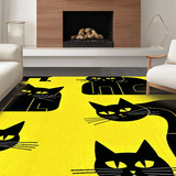 Contemporary Abstract Cat Artwork(Yellow)